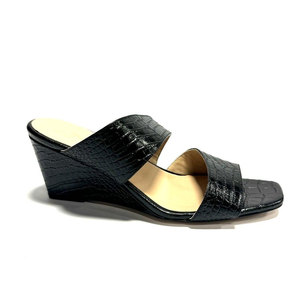 Naturalizer Womens Venice Sandal Black Croc Size 8Narrow